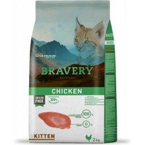 Bravery – Sans Céréales au Poulet pour Chaton (2 Kg)